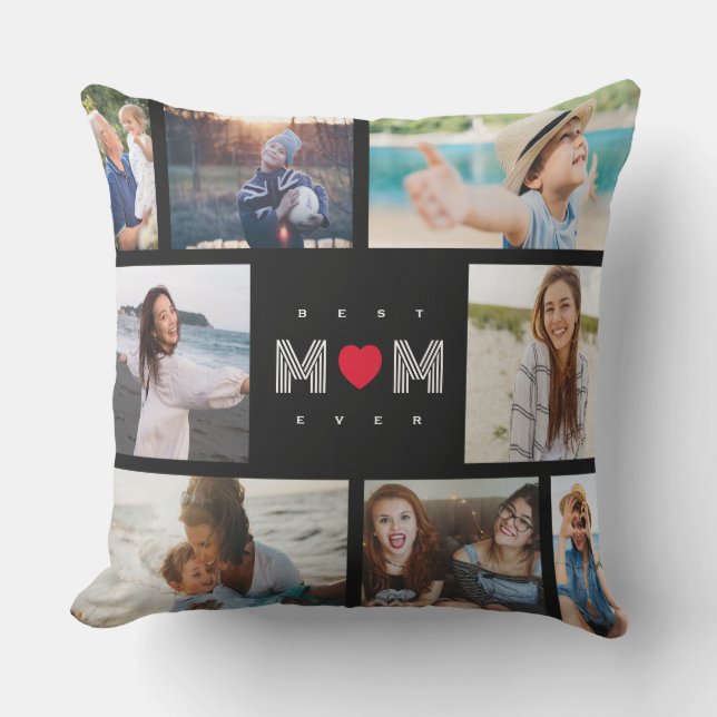 Bästa Mamma någonsin-nuny Mors dag 8-fotokollage Kudde (Framsida)