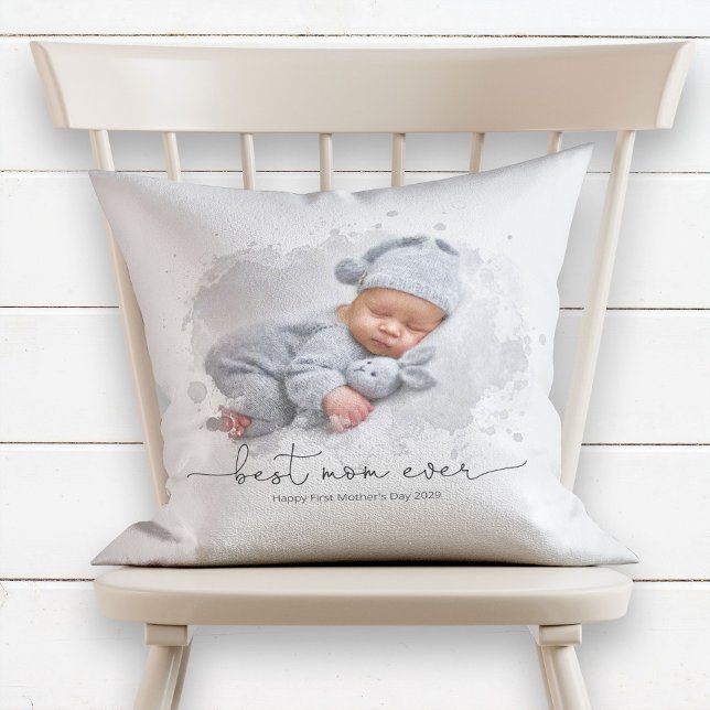 Bästa Mamma någonsin nya Mamman Photo Mors dag Kudde (Skapare uppladdad)