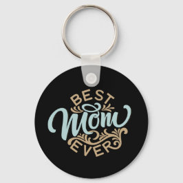 Bästa Mamma någonsin Ord Art Nyckelring