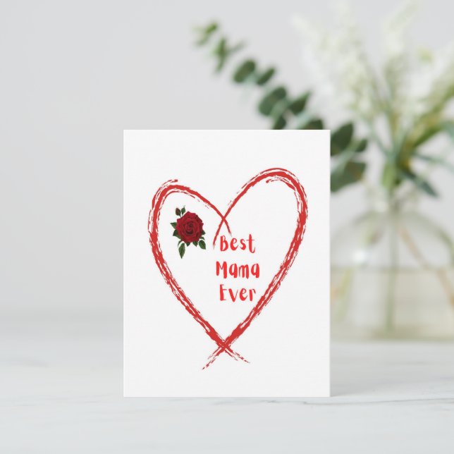 Bästa mamma någonsin på en  julkort (Stående Fram)