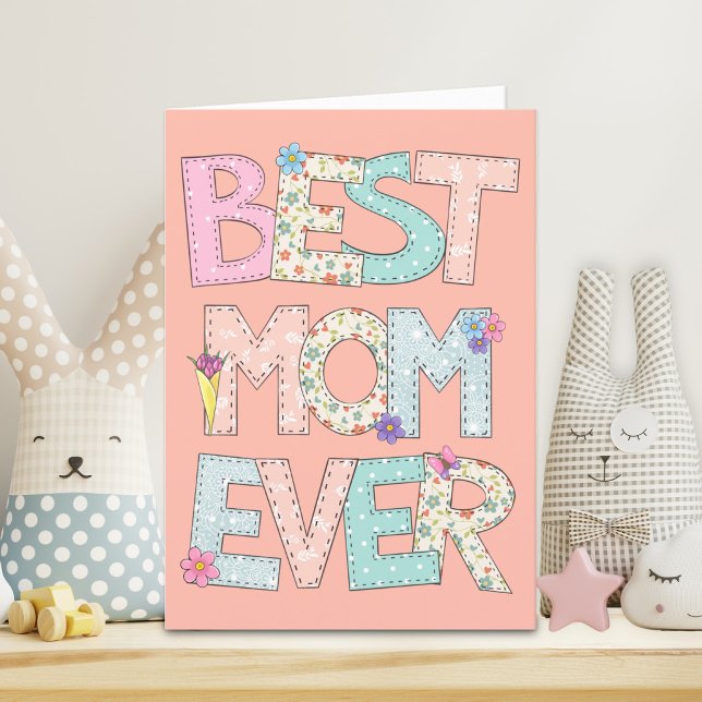 Bästa Mamma någonsin Peach Mors dag Helgkort (Skapare uppladdad)
