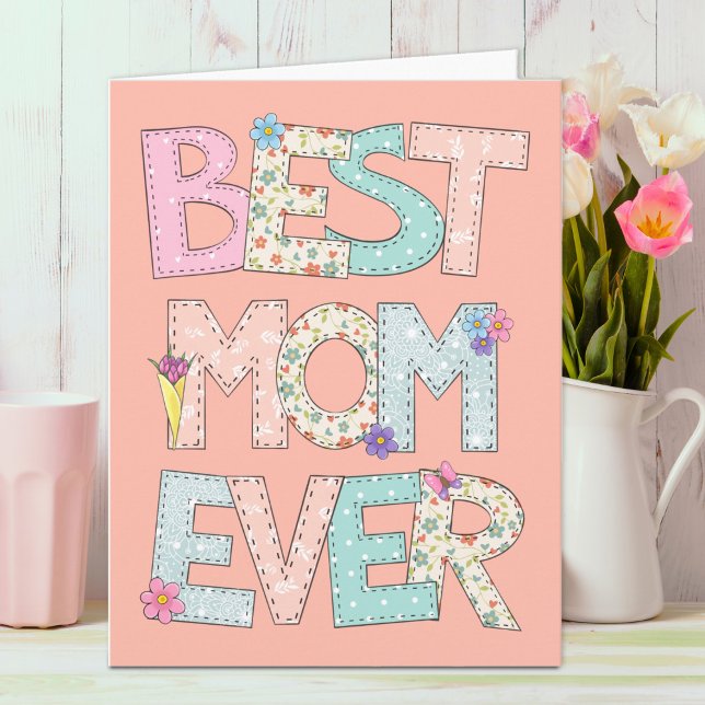 Bästa Mamma någonsin Peach Mors dag Kort (Skapare uppladdad)