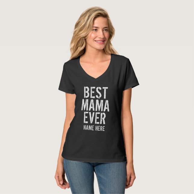 BÄSTA MAMMA NÅGONSIN PERSONALISERAD T-Shirt (Hel framsida)