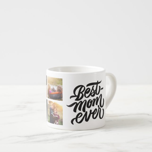Bästa Mamma någonsin Personlig 6-fotokollage Espressomugg (Framsida höger)
