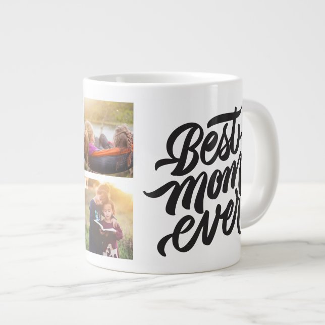 Bästa Mamma någonsin Personlig 6-fotokollage Jumbo Mugg (Framsida höger)