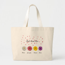 Bästa mamma någonsin Personlig blomsterfödelsedags Jumbo Tygkasse