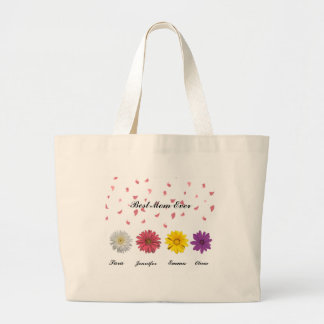 Bästa mamma någonsin Personlig blomsterfödelsedags Jumbo Tygkasse
