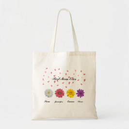 Bästa mamma någonsin Personlig blomsterfödelsedags Tygkasse