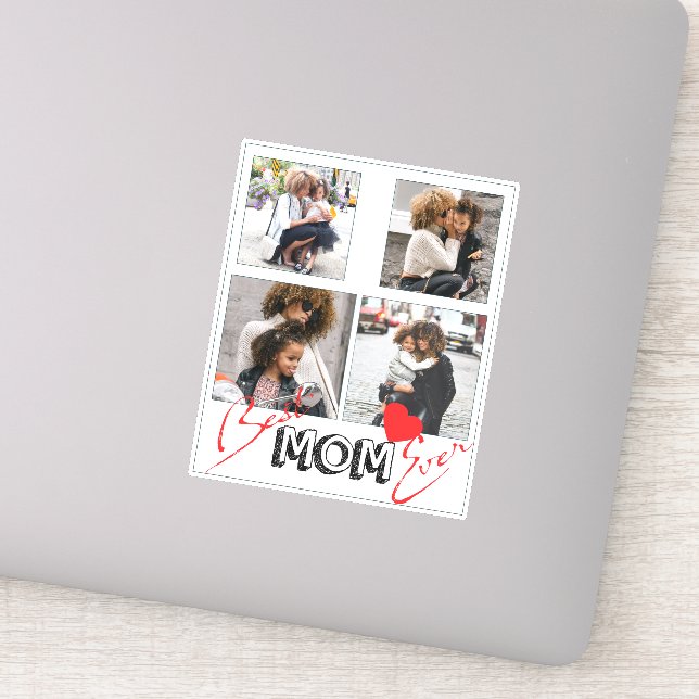 Bästa Mamma någonsin Personlig Collage Klistermärken (Detalj)