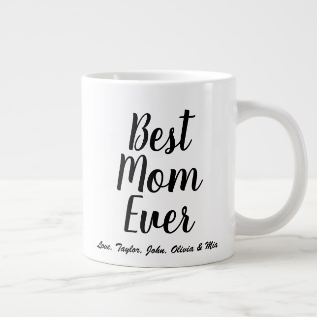 Bästa Mamma någonsin-personlig för skript för svar Jumbo Mugg (Höger)