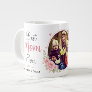 Bästa mamma någonsin Personlig foto Jumbo Mugg