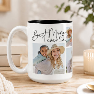 Bästa mamma någonsin Personlig foto Två-Tonad Mugg