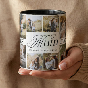 Bästa mamma någonsin Personlig fotokollage minness Mugg