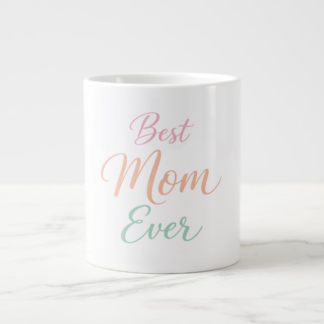 Bästa mamma någonsin Personlig kaffemugg Jumbo Mugg (Framsidan)