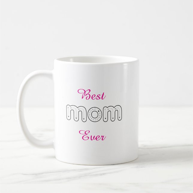 Bästa mamma någonsin Personlig morsdag present Kaffemugg (Vänster)
