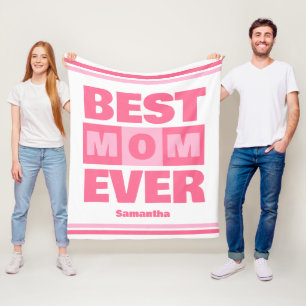 Bästa Mamma någonsin Personlig Namn Fleecefilt