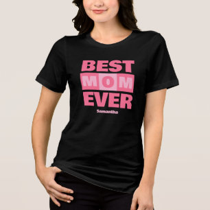 Bästa Mamma någonsin Personlig Namn T Shirt