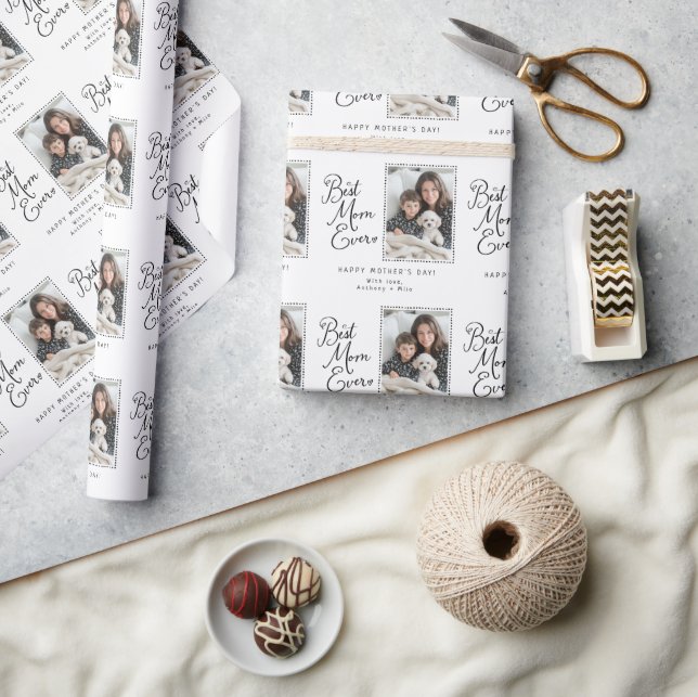 Bästa Mamma någonsin-Personligen Foto Mors dag Presentpapper (Hantverk)