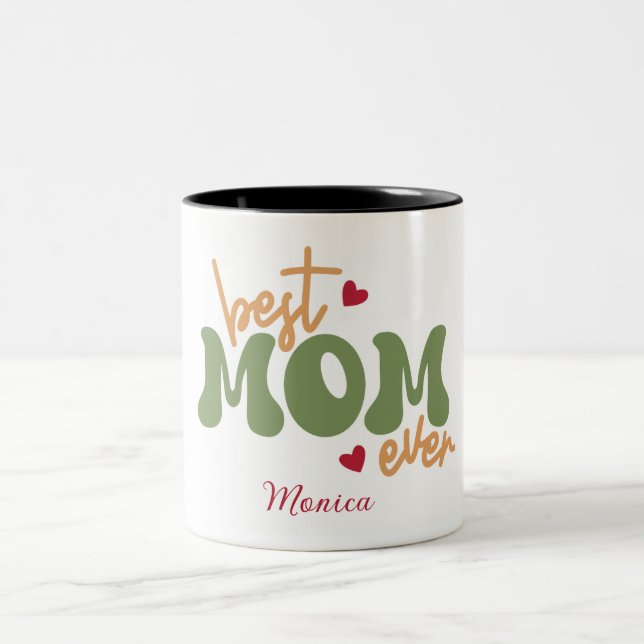 Bästa Mamma någonsin-Personligen Namn Mugg (Center)