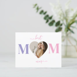 Bästa Mamma någonsin-Personligens vykort för hjärt