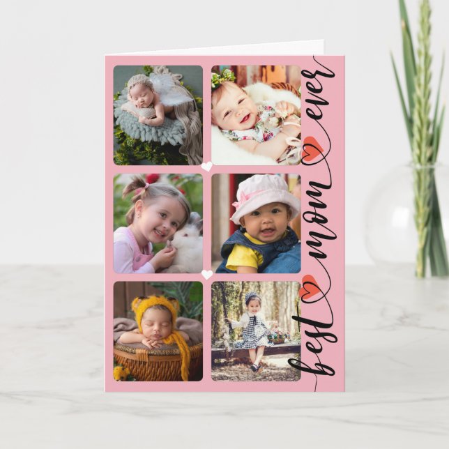 Bästa Mamma någonsin Photo Collage Mors dag Kort (Framsida)