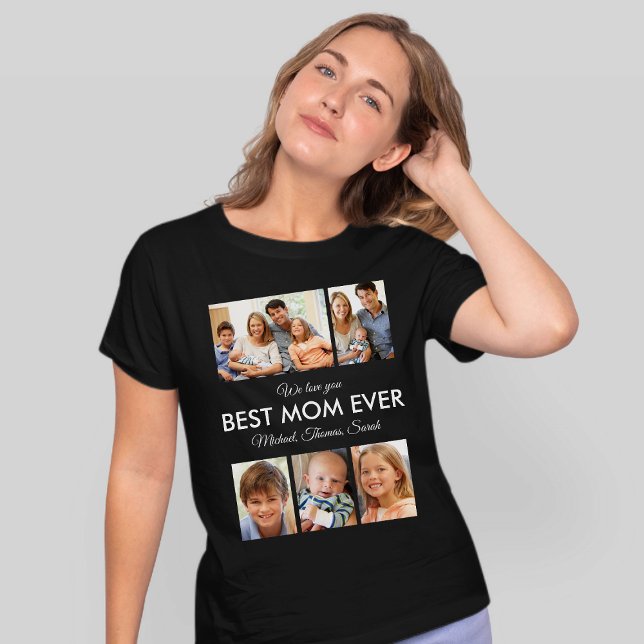 Bästa Mamma någonsin Photo Collage Mors dag T Shirt (Best Mom Ever Photo Collage Mothers Day T-Shirt)