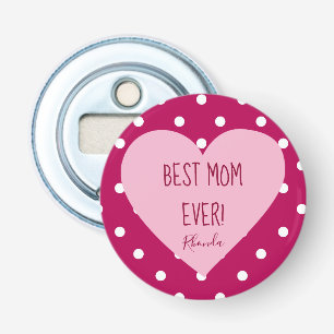 Bästa Mamma någonsin Polka Dot Mönster Flasköppnare