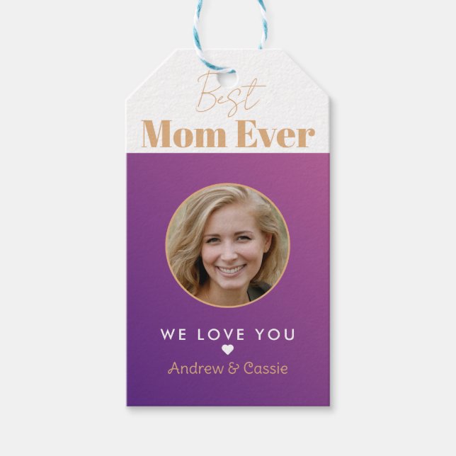 Bästa mamma någonsin presentetikett (Framsidan)