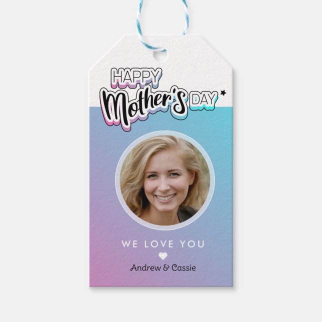 Bästa mamma någonsin presentetikett (Framsidan)