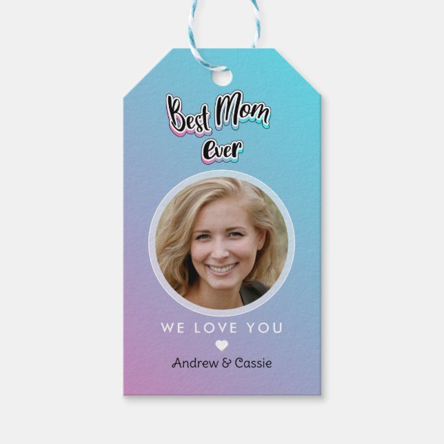Bästa mamma någonsin presentetikett (Framsidan)