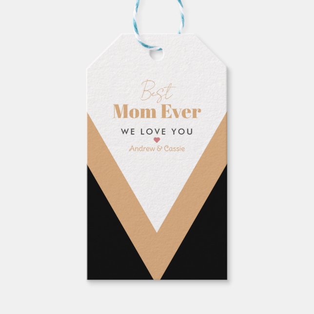 Bästa mamma någonsin presentetikett (Framsidan)