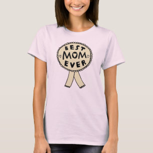 Bästa mamma någonsin-prisband Ritad av hand Mors d T Shirt