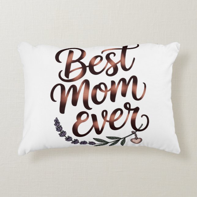 "Bästa Mamma någonsin" Prydnadskudde (Framsidan)
