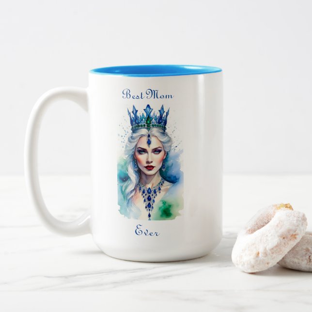 Bästa Mamma någonsin Queen Två-Tonad Mugg (Med munk)
