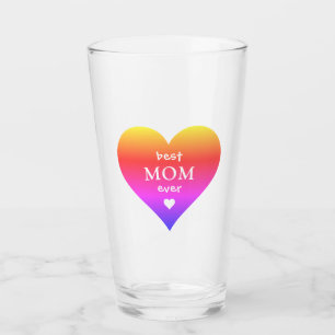 Bästa Mamma någonsin Rainbow Heart Glaskopp