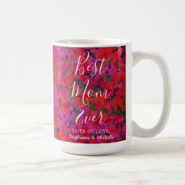 Bästa Mamma någonsin Red Garden-Blommigten Kaffemugg