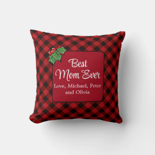 Bästa Mamma någonsin, Red Play Holly, julklapp Kudde