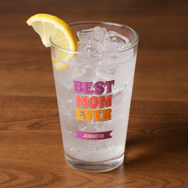 Bästa mamma någonsin Retro anpassat namn Funky Fär Glaskopp (Skapare uppladdad)