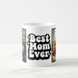 Bästa mamma någonsin Retro Groovy 2 Foto-souvenir Kaffemugg