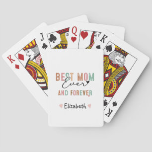 Bästa mamma någonsin Retro-manus Groovy mors dag Casinokort