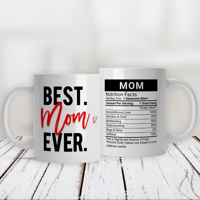 Bästa Mamma någonsin röd + näringsbrist, Jumbo Mugg (Skapare uppladdad)