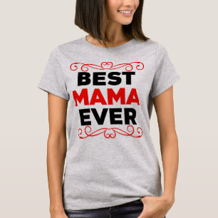 Bästa Mamma någonsin, röd och svart T Shirt