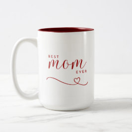 Bästa Mamma någonsin röda eleganten Två-Tonad Mugg