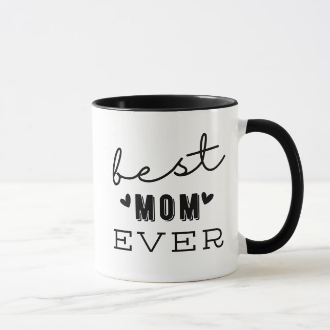 'Bästa mamma någonsin' rolig födelsedagspresent ti Mugg (Höger)