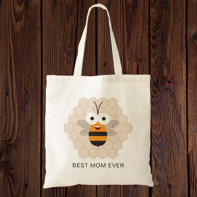 Bästa mamma någonsin Rolig Söt Honungsbi Bikupa Tygkasse (Skapare uppladdad)