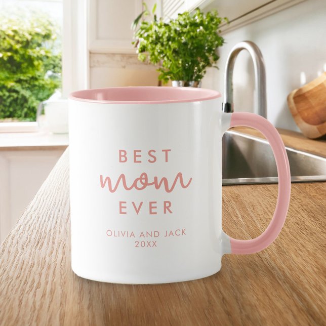 Bästa Mamma någonsin Rosa Anpassningsbar Mors dag Mugg (Skapare uppladdad)