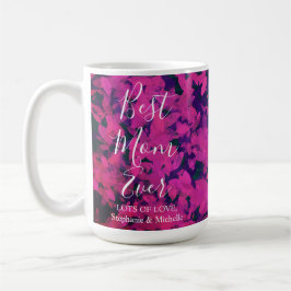 Bästa Mamma någonsin Rosa Blommigt Garden Kaffemugg