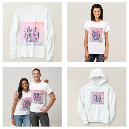Bästa Mamma någonsin Rosa Hearts Butterflies och B T Shirt