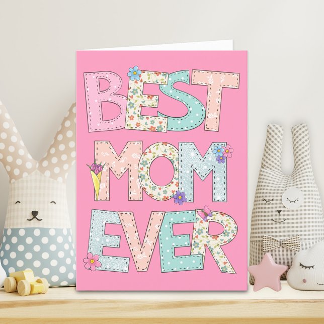 Bästa Mamma någonsin Rosa Mors dag Helgkort (Skapare uppladdad)