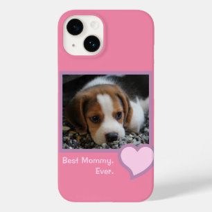 Bästa Mamma någonsin Rosa Text Pet Beagle Photo